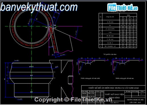 Bản vẽ,cơ khí,Bản vẽ autocad,Dao máy tiện